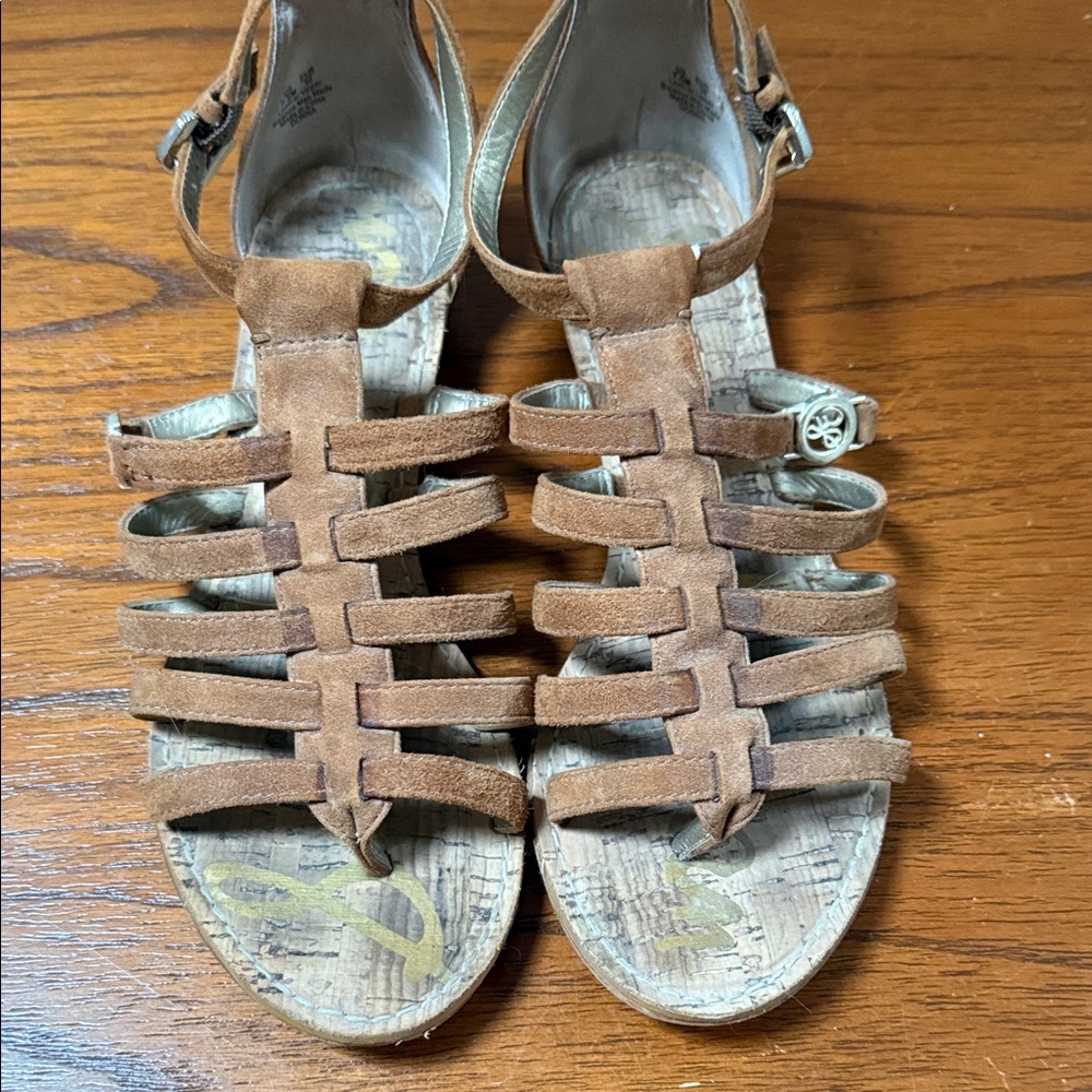Sam Edelman Brown Suede Strappy Sandals